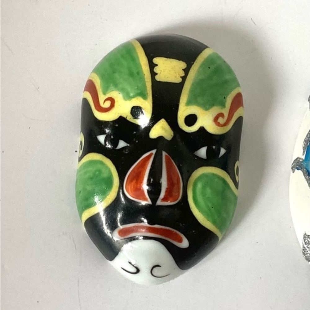Vintage Ceramic Face Mask Decoration Italy Chinese Homeware - Picture 2 of 8